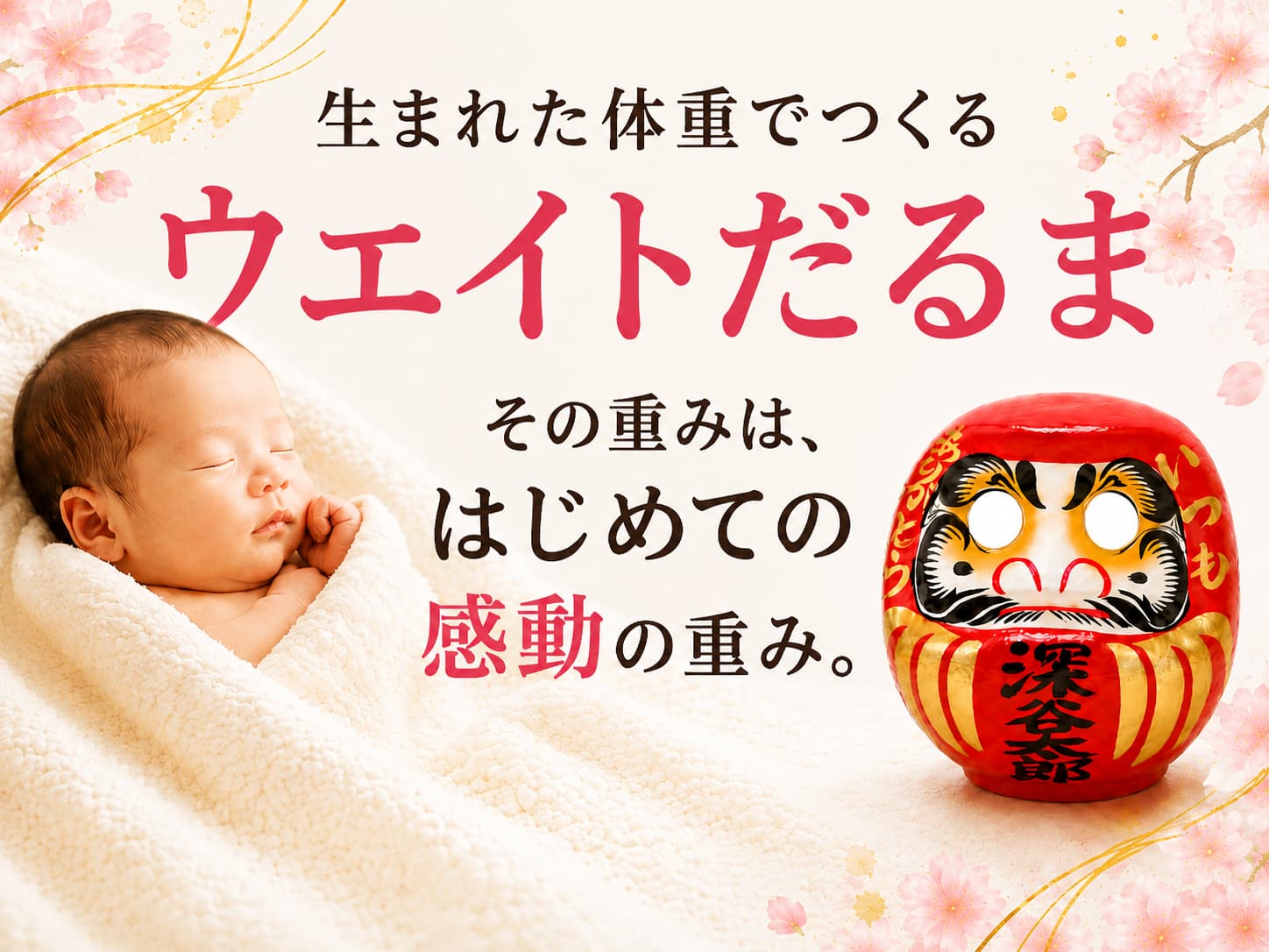 出生体重で作るウエイトだるまギフトのメインビジュアル