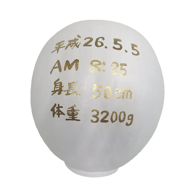 名前や生年月日を入れられるウエイトだるま 白 裏面